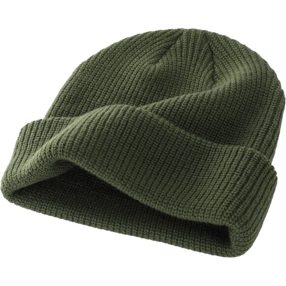 Classic Mens Warm Winter Acrylic Knit Cuff Beanie Cap Comfortable Daily Hat - Picture 5 of 6